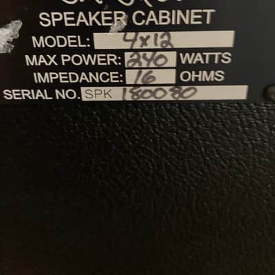 PRS 4x12 Closed Back Birch Guitar Cab 2010s - Stealth Black image 2