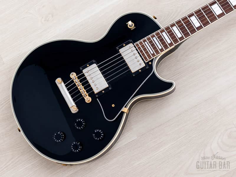 2000 Epiphone by Gibson Les Paul Custom Black Beauty LPC-80 w/ Case & Open Book Headstock, Japan Fujigen image 1