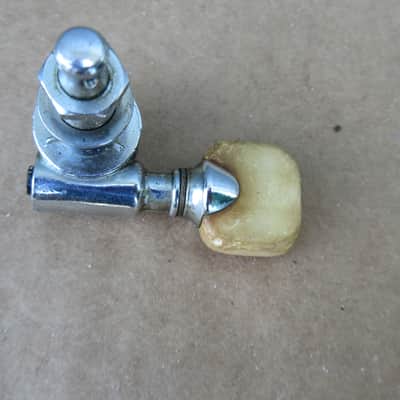 Single 1960s 1967 Grover Fender F USA Pat Pending Guitar Tuner White Button image 3