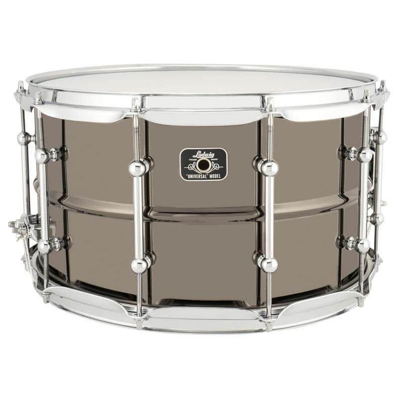 Ludwig LU0814C Universal Brass 8 x 14" Snare Drum with Triple Flange Hoops image 1