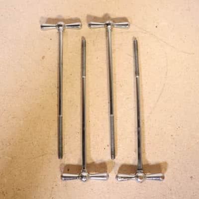 Ludwig 6-1/8" Chrome T Rods 4pk Vintage 1950's -60's image 6