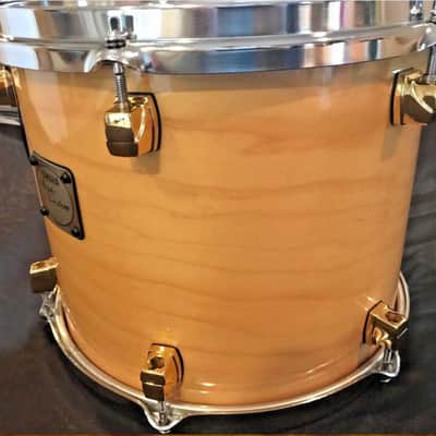 Yamaha Maple Custom 12" x 10" Tom Natural (Blonde) Gloss Finish Bronze Lugs image 7