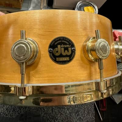 DW/Craviotto 14" x 5.5" Solid Shell Snare Drum 1995 - Natural w/ Gold Hardware I781820-U-1024D image 7