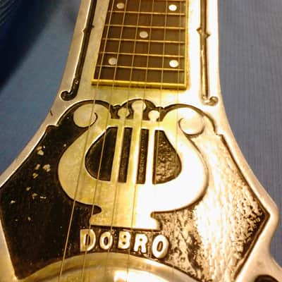Dobro Cast aluminum lap steel 1930's black & raw aluminum image 5