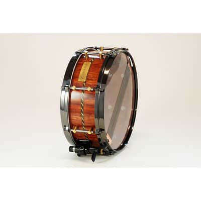 Carolina Drumworks Bubinga Stave Snare 5x13  Clear Gloss with Inlay image 4