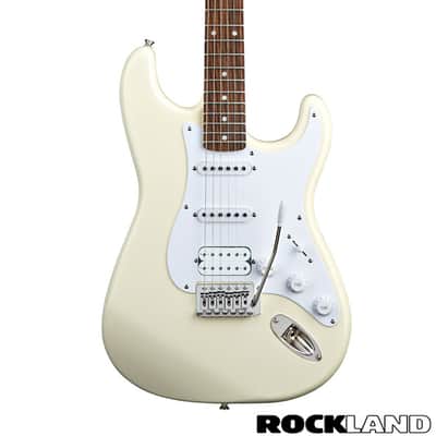Squier Bullet Stratocaster HSS, Laurel Fingerboard, Arctic White image 1