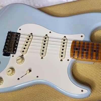 Fender Custom Shop 1957 Stratocaster Journeyman Relic - Aged Sonic Blue - 7.8lbs - Authorized Dealer - OPEN BOX - SAVE BIG! G06385 image 3