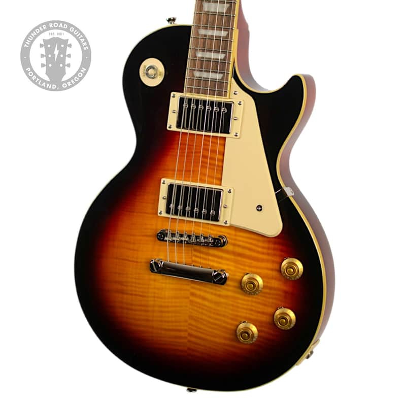 New Epiphone Inspired by Gibson Les Paul Standard '50s Figured Top Bourbon Burst w/Premium Gig Bag #24121526391 image 1