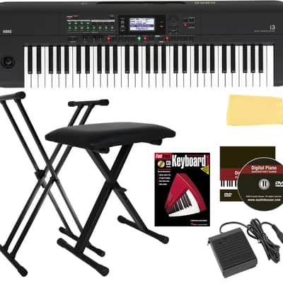 Korg i3 Music Workstation - Matte Black w/ Adjustable Stand