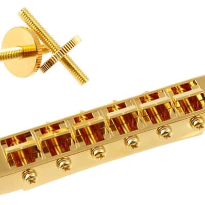 NEW Gotoh GE103B Nashville Tune-o-matic Bridge w/ Standard Posts - Gold image 1