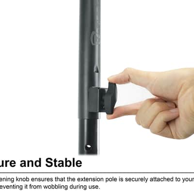 Rockville ACC-EX Accessory 21" Extension Pole For 35MM Speaker or Lighting Stand image 4