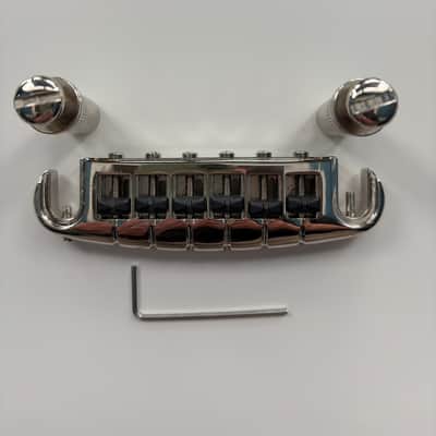 Graph Tech PS-8593-NM ResoMax NW2 Adjustable Wraparound Bridge - Nickel Metric image 1