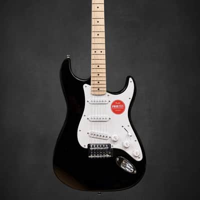 Squier Sonic Stratocaster - Black w/Maple image 3