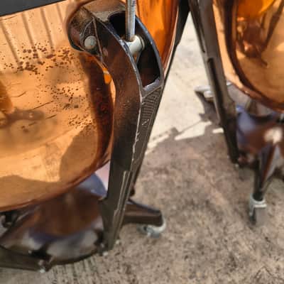 Set of 4 Ludwig Standard Series Polished Copper Timpani with Gauges - 23"/26"/29"/32" image 12