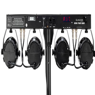 (2) Eliminator Mini Par Bar Lighting Systems w/4xLED Par Lights+Stand+Remote+Bag image 3