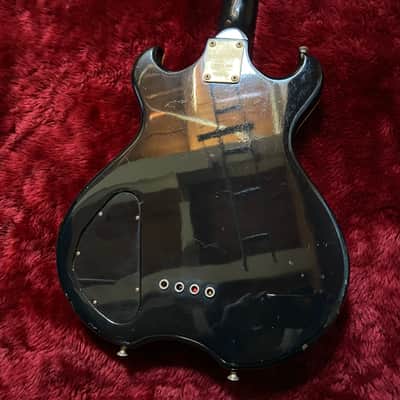 c.1980s Polytone Contempo Bass MIJ Vintage Bass Double Cut “Black” image 8