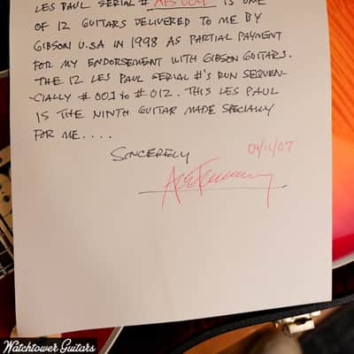 1998 Gibson Ace Frehley's Personal Signature Les Paul Custom Cherry Sunburst image 10