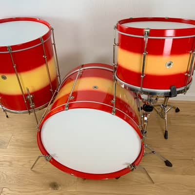 Decolite 4-Piece Drum Set Vintage Gretsch Jasper Shells 13-16-20-5x14 60s - Red Yellow Duco image 1