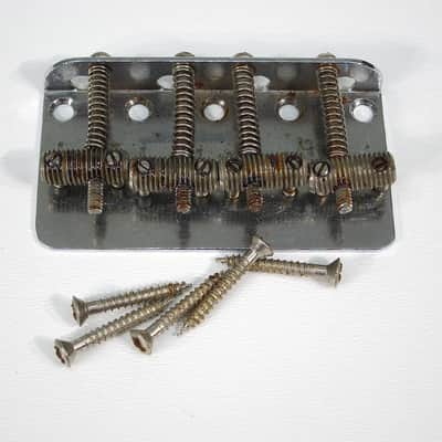 Vintage 1958-1964 Fender Precision Bass & Jazz Bass Bridge Complete Bridge with Saddles & Screws! image 1