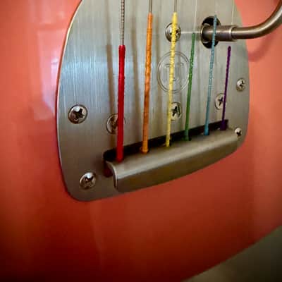 Fender Fender Custom Shop Jaguar - Time Machine (1966 Deluxe Closet Classic) 2023 - Nitro Tahitian Coral Body, Olympic White Headstock image 3