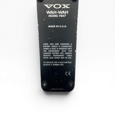 Vox V847A Wah with 9V Jack 2007 - Present - Black / Chrome image 4