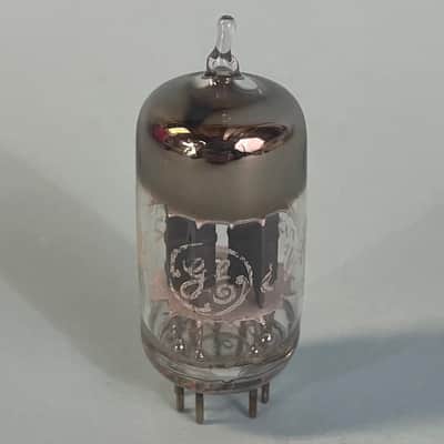 1970 General Electric 12AU7A ECC82 Vintage GE Short Plate Halo Getter Tube! T155 image 3