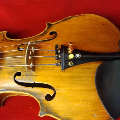 German Stradavarius Copy of 1737 4/4 Violin Antique Vintage Violin 1890-1920 - Medium Brown Varnish image 4