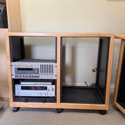 KK Audio Custom Producer Desk with Dual Bay Rack Unit 2006 (tons of rack space!!)- Black and Light Oak image 16