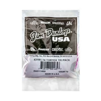 Dunlop 431R Tortex Triangle Purple 1.14 image 1