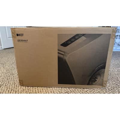 KEF LS50 Wireless II Active Bookshelf Speakers Pair 2021 Red & S2 OEM Stands image 2