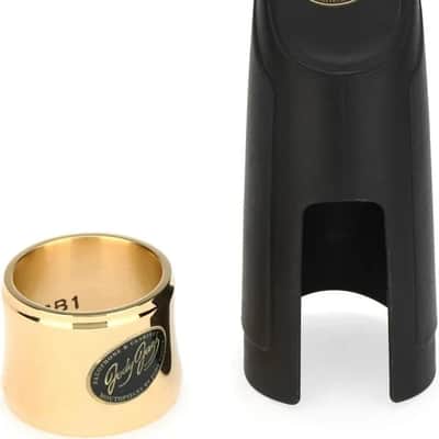 JodyJazz HRB1 Power Ring Ligature & Cap | for HR* Baritone Sax Mouthpiece | 24k Gold-Plated image 3