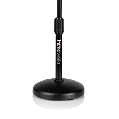Gator Frameworks Desktop Microphone Stand with Round Weighted & Adjustable Base image 2