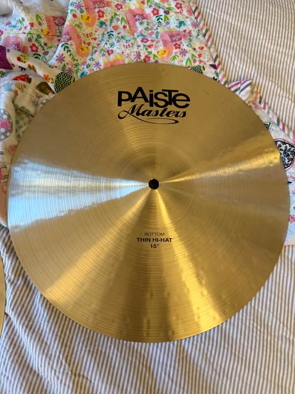 Paiste 15" Masters Dark Hi-Hat Cymbals (Pair)  LIKE NEW image 1
