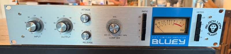 Black Lion Audio Bluey FET Limiting Amplifier / Compressor 2019 - Silver with Blue Stripe image 1