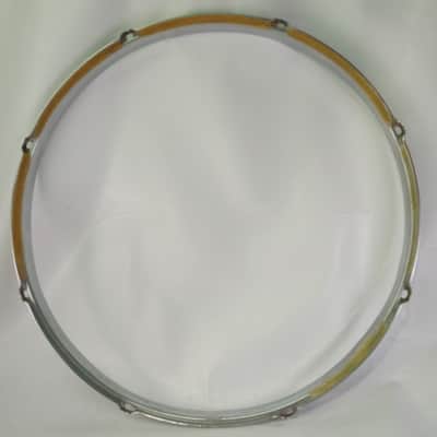 Slingerland 18"BRASS Double-Flange Floor Tom Drum Batter Rim/Hoop Chrome COB 50s image 6