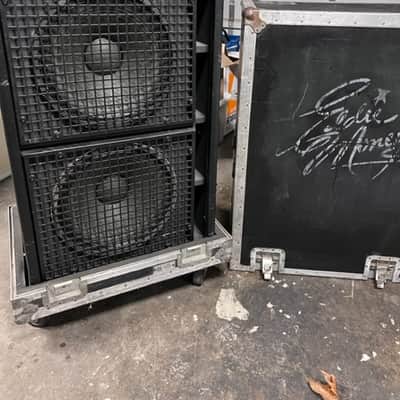 90's Mesa Boogie Diesel speaker cab & road case, 2x15 EV15L Hempcone speakers Ex Eddie Money history image 5