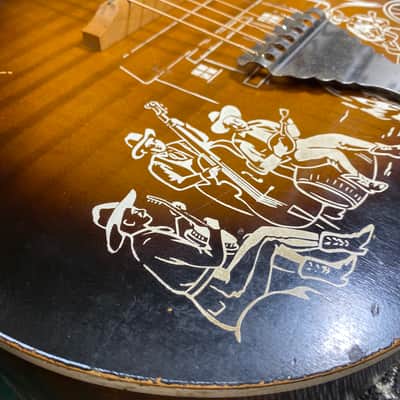 Early 1960's Old Kraftsman Prairie Ramblers Cowboy Guitar image 16