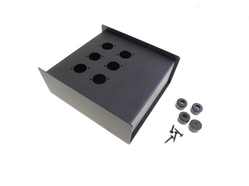 PROCRAFT PB10-6X-BK Steel Project Box 7-5/8" x 6-15/16" x 3" w/ 6 "D" punches image 1