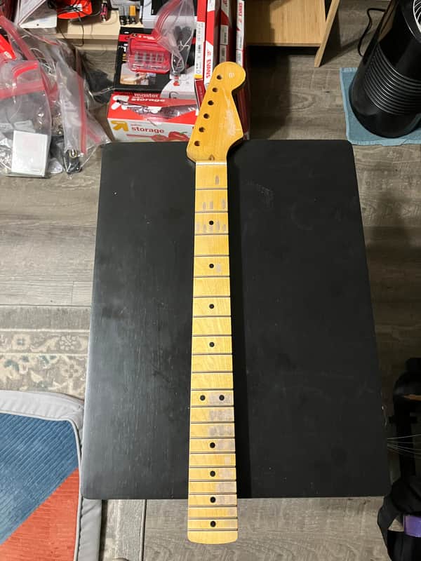 Warmoth Stratocaster replacement neck - Nitrocellulose Lacquer Relic Finish image 1