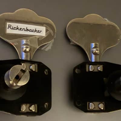 Rickenbacker 4001 & 4003 bass tuning heads [1L &1R] 1970s - Chrome image 3