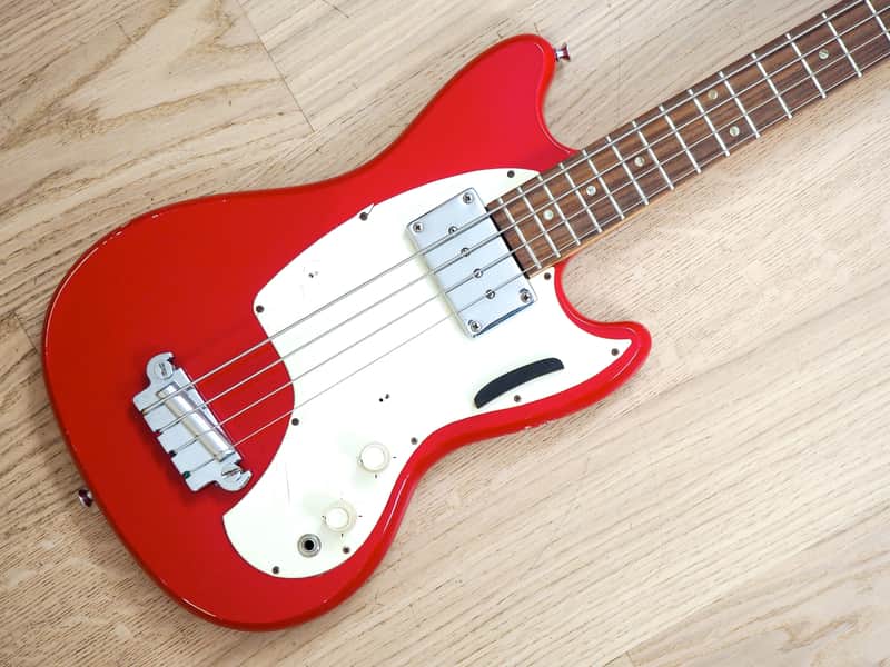 1966 Kalamazoo Bass KB-1 Vintage Short Scale Bass Guitar Cardinal Red EB-0 w/ohc image 1
