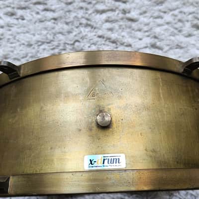 SONOR BRASS 12" x 4" - Snare Drum Shell with Hoops Vintage 40s/50s image 3