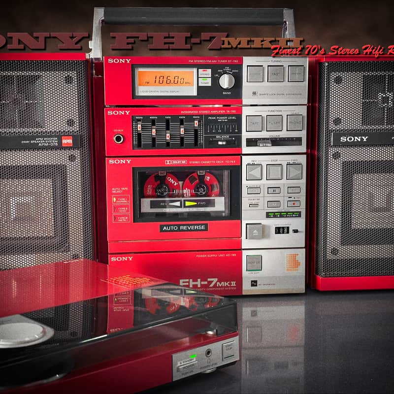 1983 Sony FH-7 + PS-Q7 RED Red