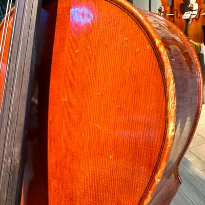 Golden Bamboo Chinese Imported 1/2 Cello Solid Wood Quinn Violin 2000 - Oil Varnish image 15