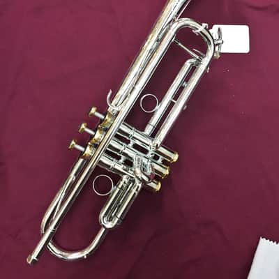 Musikwerks Pro Trumpet-Solid Silver Leadpipe-Silver Plated-One Piece Bell-NICE! image 3