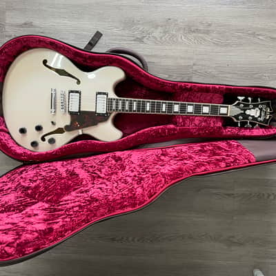 D'Angelico Premier DC Semi-Hollow Double Cutaway Electric Guitar 2019 - 2020 - Champagne with KILLER Taylor Gigbag image 5