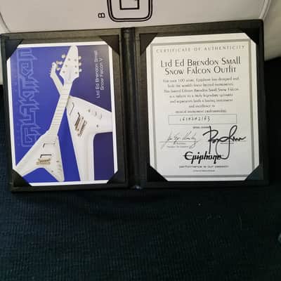 Epiphone Brendon Small Snow Flying V Falcon LTD 2016 White Burst image 2