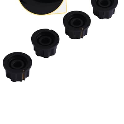 Mini Guitar Potentiometer Control Knobs Volume Tone Knobs Effect Pedal Knob 6Mm Shaft Black With Gold Cap For Guitar Bass Or Effect Pedals And Amps Set Of 4Pcs. image 5