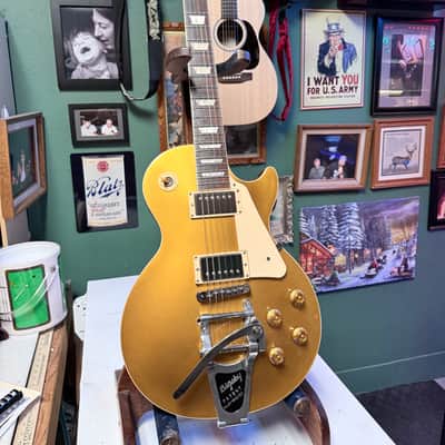 Gibson Les Paul Standard 50s 2020 - Gold Top w/ Bigsby image 2