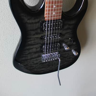 Brand New Ibanez Gio GRX70QA Electric Guitar - Transparent Black Burst image 4